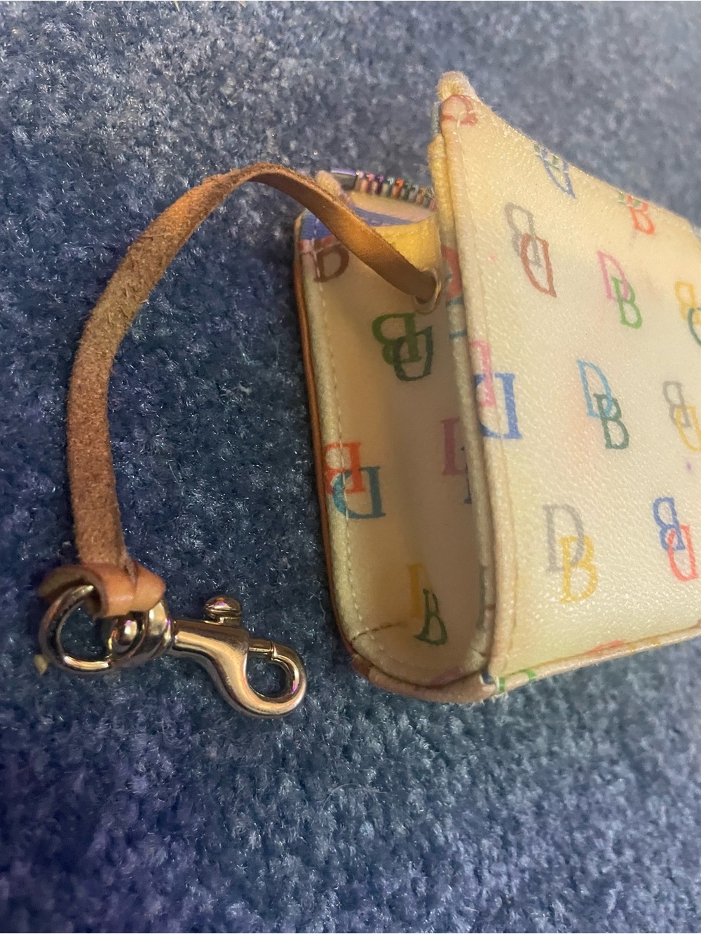 Dooney & Bourke monogram vintage 90’s y2k wallet with charm - Picture 4 of 10